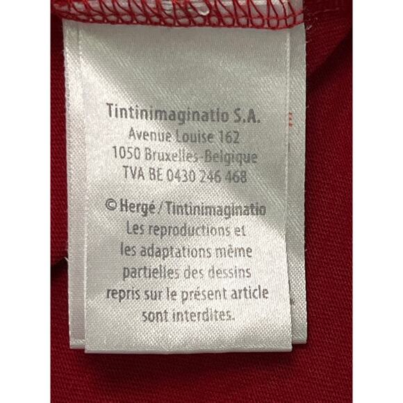 Tintin Red Graphic T-Shirt 100% Cotton XS Made in Portugal - Picture 9 of 9